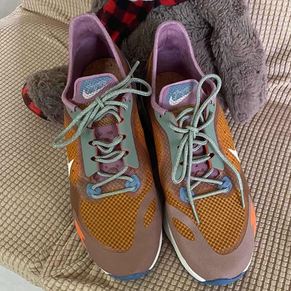 Nike Women's Orange and Purple Sneakers